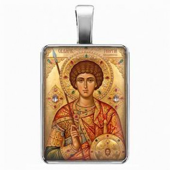 ALE1647 Нательная икона Святой влм. Георгий Победоносец