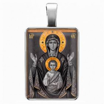 ALE1678 Нательная икона Божией Матери Знамение