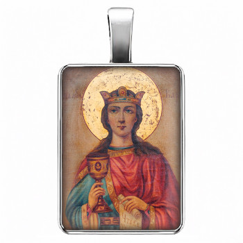 ALE1817 Нательная икона Св.вмц. Варвара Илиопольская