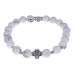 BSHE-15-07 Браслет с Иисусовой молитвой, Кахолонг, 8мм