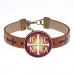 BSK1-005 Кожаный браслет ICXC NIKA
