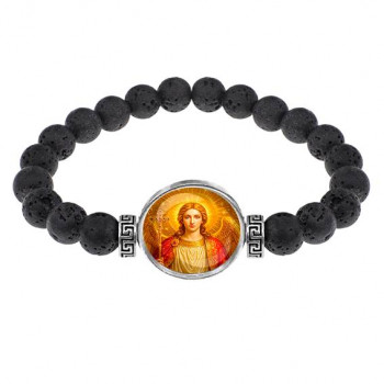 C1118003 Браслет из лавы, Архангел Михаил