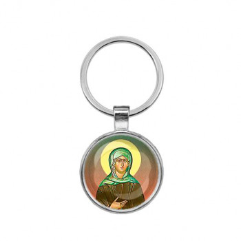 C1132021 Круглый брелок, цвет серебро, Ксения Петербургская