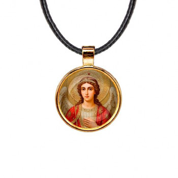 C1136033 Кулон, цвет золото, со шнурком, Архангел Михаил