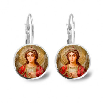 C1136038 Серьги металлические, Архангел Михаил