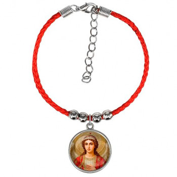 C1136047 Браслет из красного шнура, Архангел Михаил