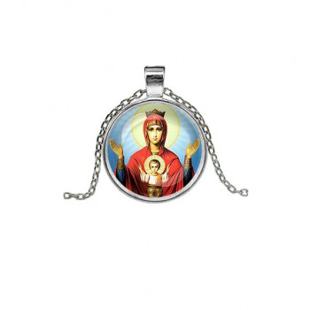 C1138026 Кулон, цвет серебро, с цепочкой, Неупиваемая чаша