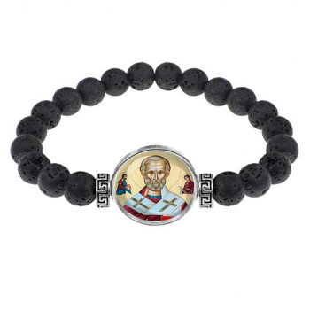 C1139003 Браслет из лавы, Николай Чудотворец