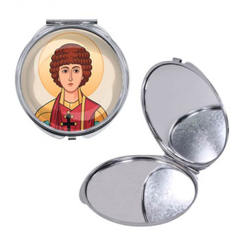 C1142016 Круглое складное зеркало, цвет серебро, Пантелеймон Целитель
