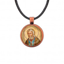 C1152031 Кулон, цвет медь, со шнурком, Серафим Саровский