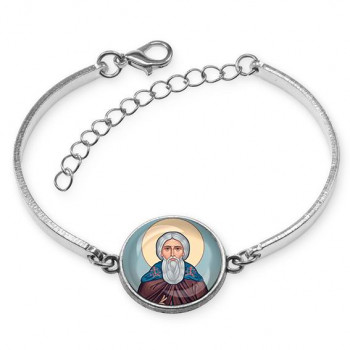 C1153046 Браслет металлический, цвет серебро, Сергей Радонежский