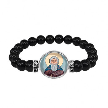 C1153056 Браслет из чёрного агата, Сергей Радонежский