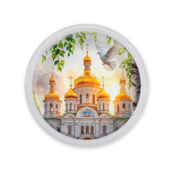 C1160001 Акриловый магнит, Храм и березы