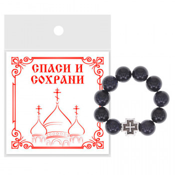 CHH-02-02 Перстные чётки из синт.камня Авантюрин синий 8 мм
