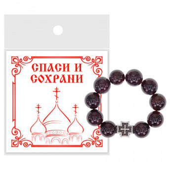 CHH-02-06 Перстные чётки из нат.камня Гранат 8мм