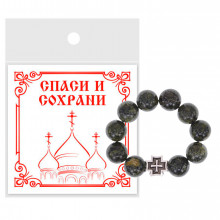 CHH-02-29 Перстные чётки из синт.камня Змеевик 8 мм