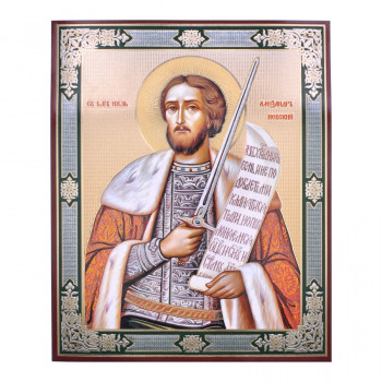 IK006-001 Лик полиграфический 11х13см Александр Невский