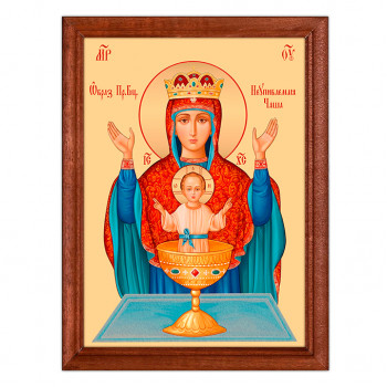 IKO-002-005 Икона Божией Матери Неупиваемая чаша, багет 17х23см