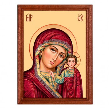 IKO-002-021 Икона Божией Матери Казанская, багет 17х23см