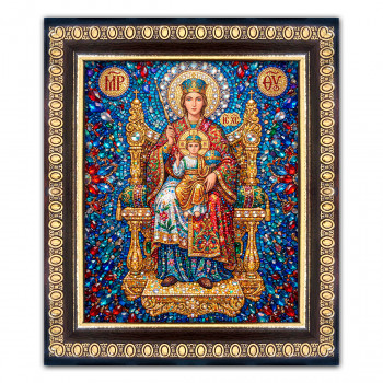 IKO-003-001 Икона Божией Матери Державная, рамка 12,5х14,5см