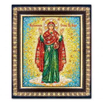 IKO-003-004 Икона Божией Матери Нерушимая стена, рамка 12,5х14,5см
