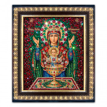 IKO-003-005 Икона Божией Матери Неупиваемая чаша, рамка 12,5х14,5см