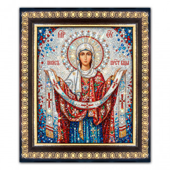 IKO-003-009 Икона Пояс Пресвятой Богородицы, рамка 12,5х14,5см