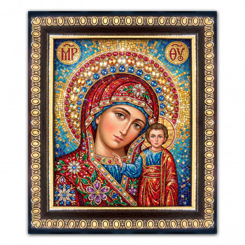 IKO-003-021 Икона Божией Матери Казанская, рамка 12,5х14,5см