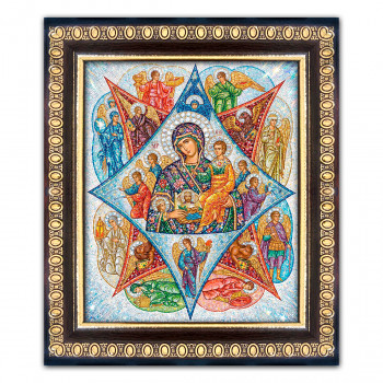 IKO-003-023 Икона Неопалимая купина, рамка 12,5х14,5см