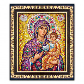 IKO-003-024 Икона Божией Матери Иверская, рамка 12,5х14,5см