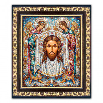 IKO-003-030 Икона Спас Нерукотворный, рамка 12,5х14,5см