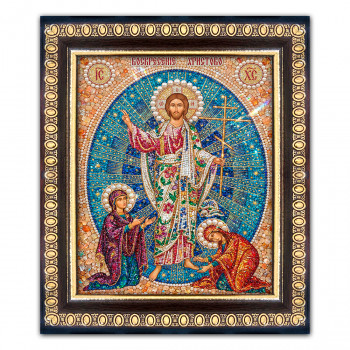 IKO-003-033 Икона Воскресение Христово, рамка 12,5х14,5см