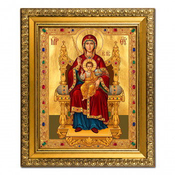 IKO-004-001 Икона Божией Матери Державная, рамка 12,5х14,5см