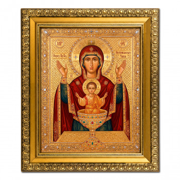 IKO-004-005 Икона Божией Матери Неупиваемая чаша, рамка 12,5х14,5см