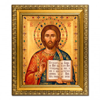 IKO-004-007 Икона Господь Вседержитель, рамка 12,5х14,5см