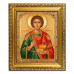 IKO-004-014 Икона Святой великомученик и целитель Пантелеймон, рамка 12,5х14,5см