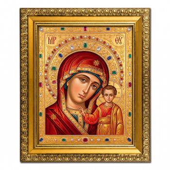 IKO-004-021 Икона Божией Матери Казанская, рамка 12,5х14,5см