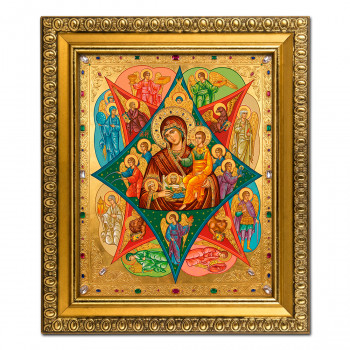 IKO-004-023 Икона Неопалимая купина, рамка 12,5х14,5см