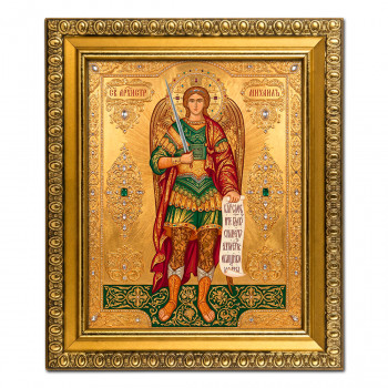 IKO-004-027 Икона Архангел Михаил, рамка 12,5х14,5см