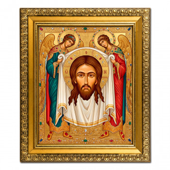 IKO-004-030 Икона Спас Нерукотворный, рамка 12,5х14,5см