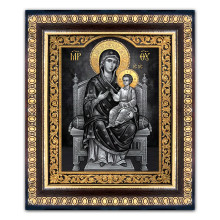 IKO-007-001 Икона Божия Матерь Всецарица 12,5х14,5см