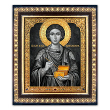 IKO-007-004 Икона Св. Пантелеймон Целитель 12,5х14,5см