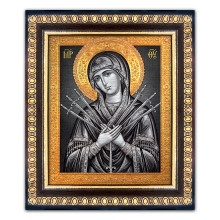 IKO-007-006 Икона Божия Матерь Семистрельная 12,5х14,5см