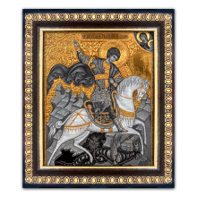 IKO-007-009 Икона Св. влм. Георгий Победоносец 12,5х14,5см