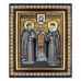 IKO-007-011 Икона Св. блгв. кн. Пётр и Феврония 12,5х14,5см