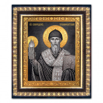 IKO-007-012 Икона Св. Спиридон Тримифунтский 12,5х14,5см
