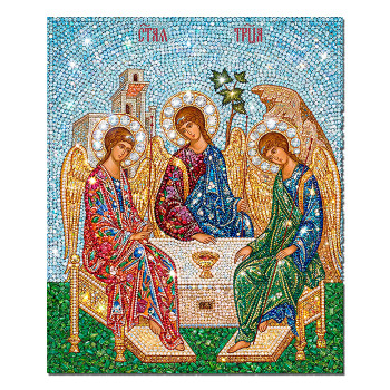 IKO-009-026 Икона магнитная Святая Троица 68х95мм