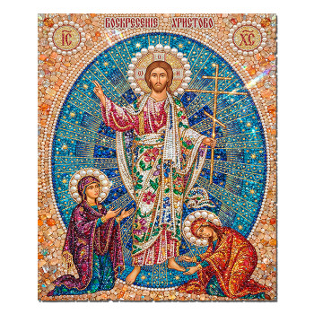 IKO-009-033 Икона магнитная Воскресение Христово 68х95мм
