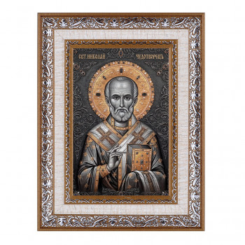 IKO-010-005 Икона Св. Николай Чудотворец 15х21х1,5см
