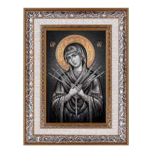 IKO-010-006 Икона Божия Матерь Семистрельная 15х21х1,5см
